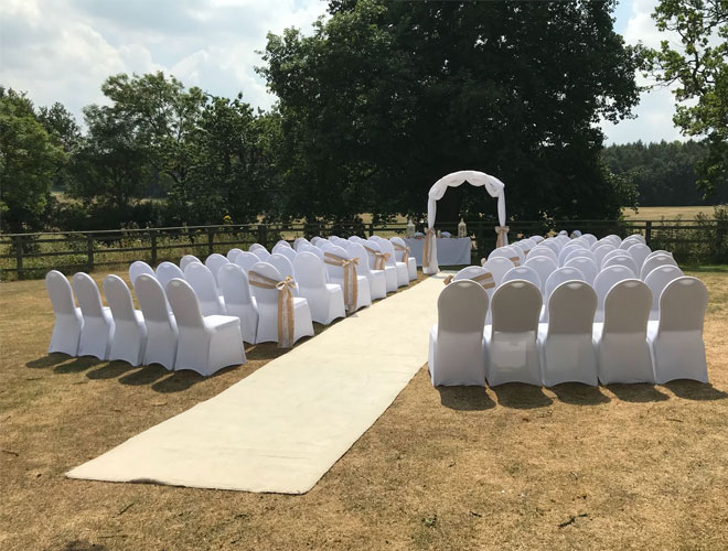Outside ceremony space